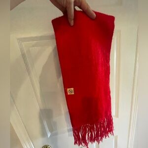 100% Alpaca Artesanias Canotex Red Scarf - 72 inch length (not including fringe)